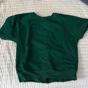 Urban Outfitters green sweatshirt short sleeve